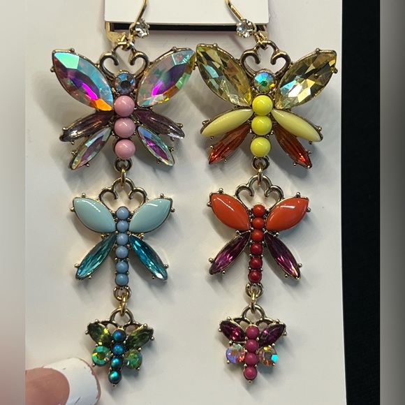 🩷🦋NWT-BETSEY JOHNSON BUTTERFLY/ DRAGONFLY dangle earrings🦋🩷
